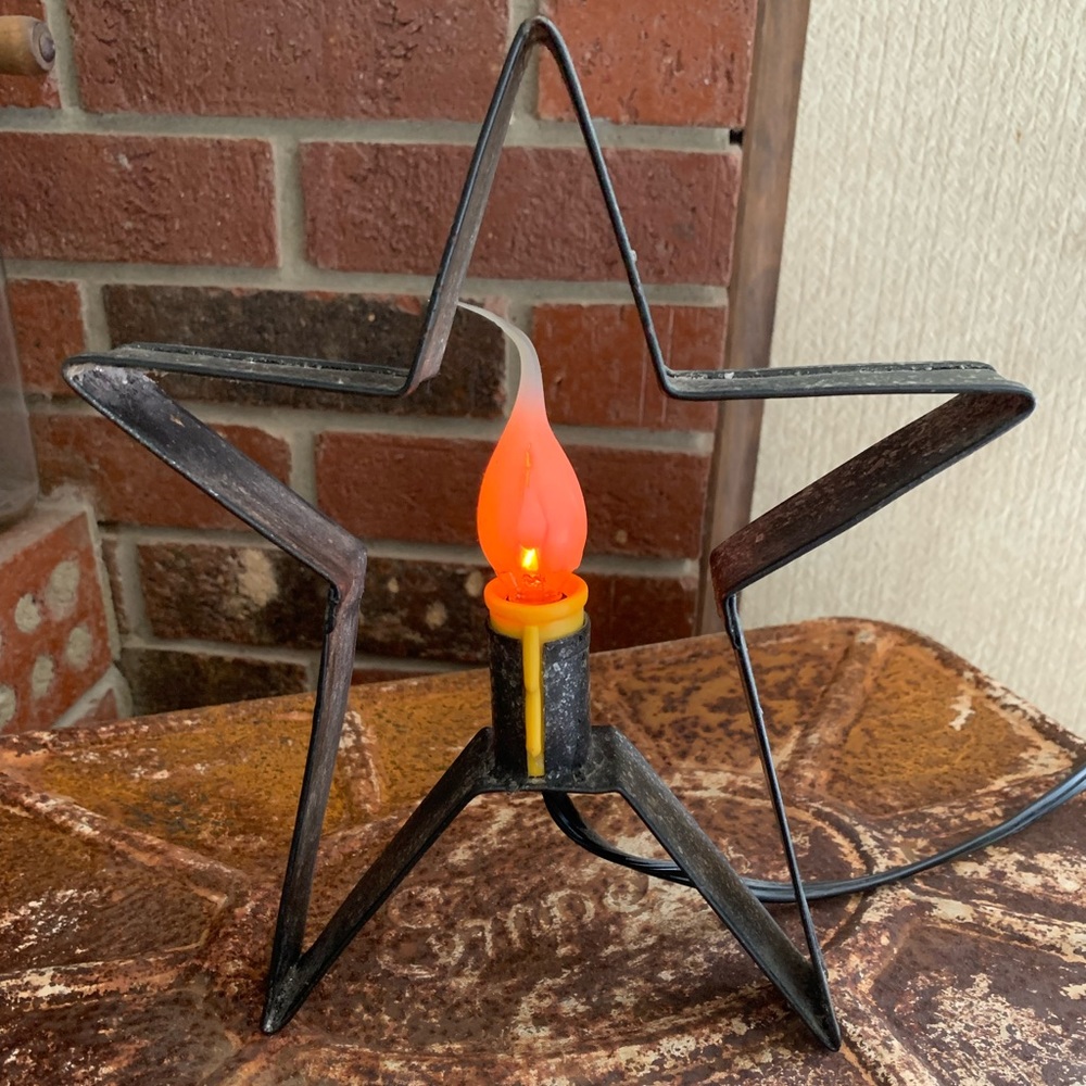 Star lamp/light- Country decor- antique